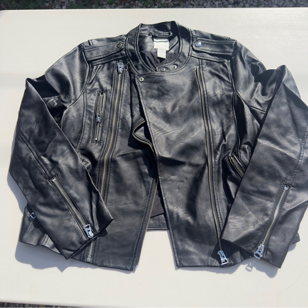 Brand new faux leather jacket